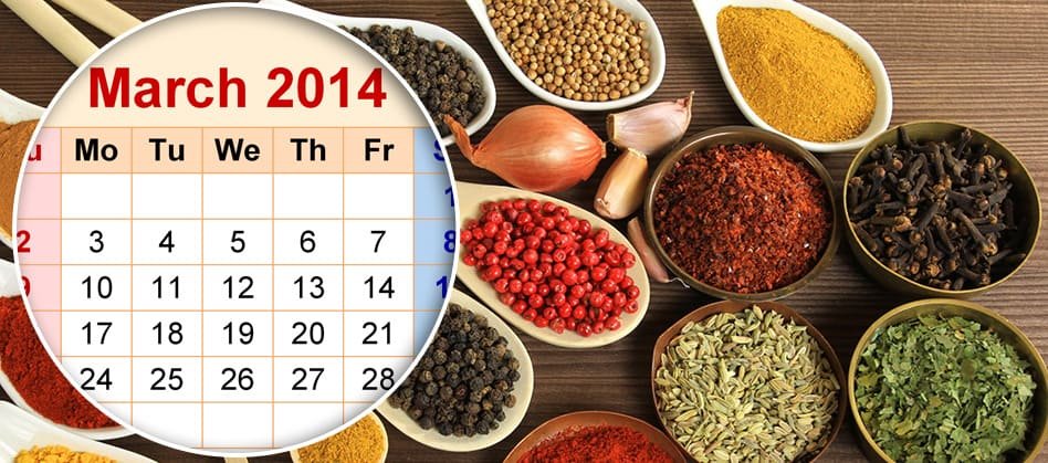 Spices Harvest Calendar