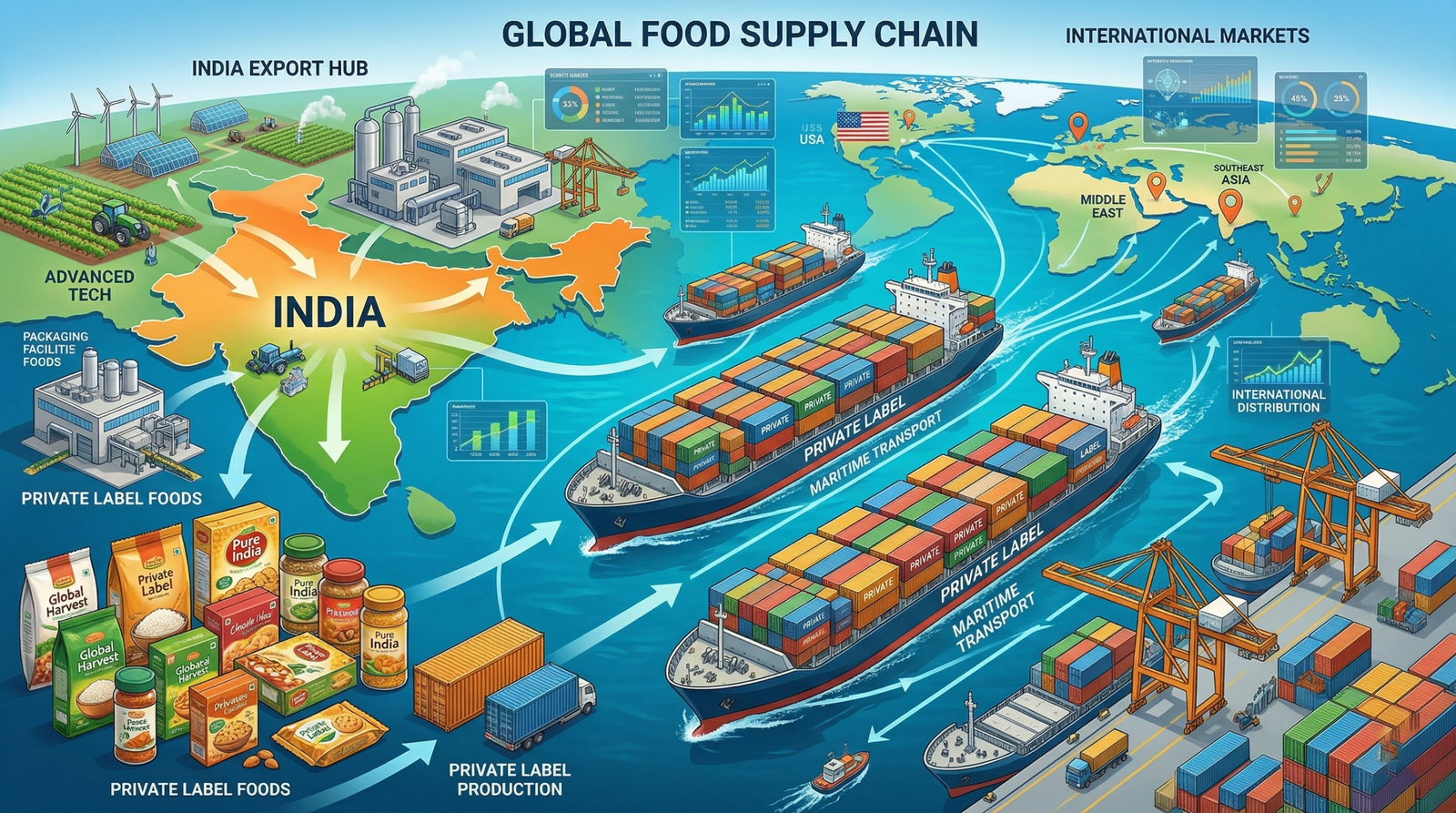 Private Label Food Products for Global Importers
